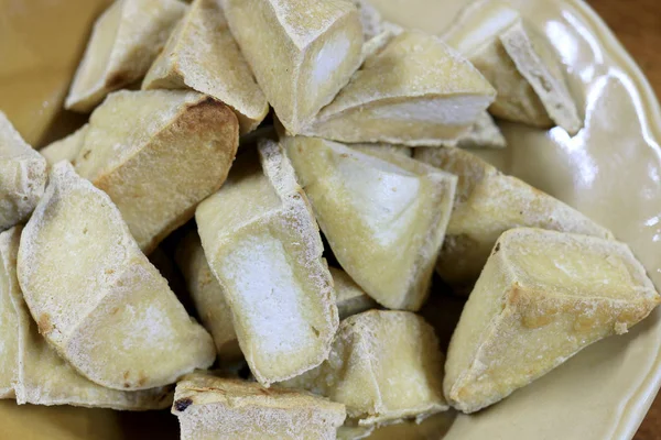 Lanches Caseiros Sobremesas Chinês Tradicional Deep Fried Tofu Fried Bean — Fotografia de Stock