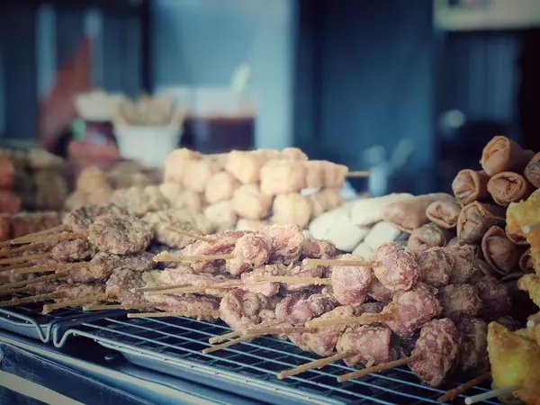 Mercado Deliciosa Comida Asiática — Fotografia de Stock