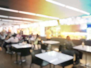 Fast food kavramı. İnsanlar yeme blurred. Vintage rengi.