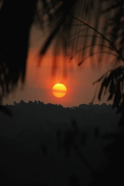 Sommar solnedgång i Sri-Lanka — Stockfoto