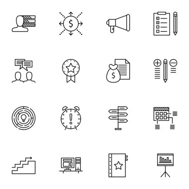 Ödül, Görev Listesi, Kalite Yönetimi Ve Daha Fazlası Proje Yönetimi Simgeleri Ayarlayın. Üstün Kaliteli Eps10 Vektör İllüstrasyon Mobil, Uygulama, Ui Tasarım için.