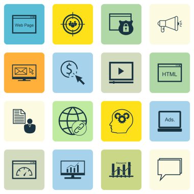 Seo, pazarlama ve kutsal kişilerin resmi web sitesi koruma, Web sayfası, Online danışmanlık ve daha fazla reklam kümesi. Premium Kalite Eps10 vektör çizim hareket eden, App, kullanıcı arabirimi tasarımı için.