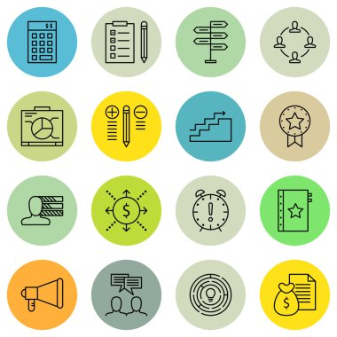 Karar Verme, Takım Toplantısı, Grafik ve Daha Fazlası Üzerine Proje Yönetimi Simgeleri Ayarlayın. Üstün Kaliteli Eps10 Vektör İllüstrasyon Mobil, Uygulama, Ui Tasarım için.