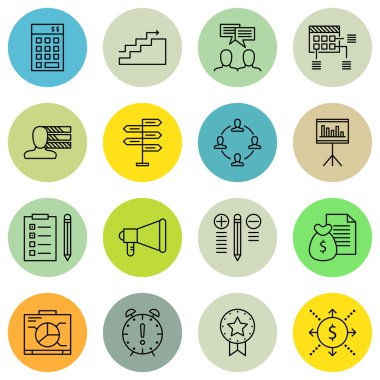 Kişilik, Nakit Akışı, Ödül Ve Daha Fazlası Üzerine Proje Yönetimi Simgeleri Ayarlayın. Üstün Kaliteli Eps10 Vektör İllüstrasyon Mobil, Uygulama, Ui Tasarım için.