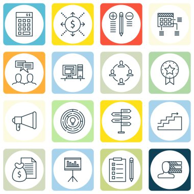 Çalışma Alanı, Kişilik, İstatistik ve Daha Fazlası Üzerine Proje Yönetimi Simgeleri Kümesi. Üstün Kaliteli Eps10 Vektör İllüstrasyon Mobil, Uygulama, Ui Tasarım için.