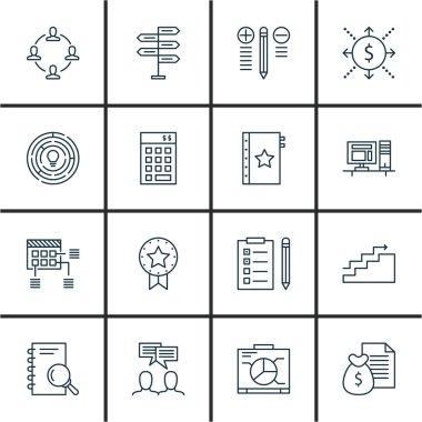 Set Proje Yönetimi Simgeleri On Award, Teamwork, Graph Ve Daha Fazlası. Üstün Kaliteli Eps10 Vektör İllüstrasyon Mobil, Uygulama, Ui Tasarım için.