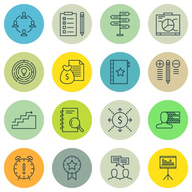 Set Of Project Management Icons On Quality Management, Graph, Best Solution And More. Premium Quality EPS10 Vector Illustration For Mobile, App, UI Design.