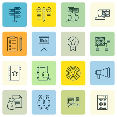 Takım Toplantısı, Ödül, Çalışma Alanı ve Daha Fazlası Proje Yönetimi Simgeleri Ayarlayın. Üstün Kaliteli Eps10 Vektör İllüstrasyon Mobil, Uygulama, Ui Tasarım için.