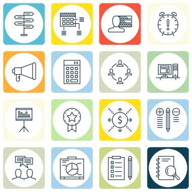 Yatırım, En İyi Çözüm, İstatistik ve Daha Fazlası Proje Yönetimi Simgeleri Set. Üstün Kaliteli Eps10 Vektör İllüstrasyon Mobil, Uygulama, Ui Tasarım için.