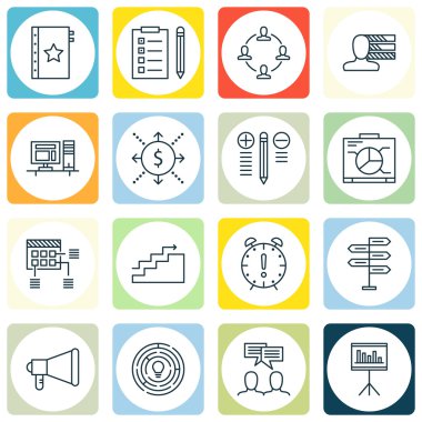 Planlama, Grafikler, Takım Toplantısı ve Daha Fazlası Üzerine Proje Yönetimi Simgeleri Ayarlayın. Üstün Kaliteli Eps10 Vektör İllüstrasyon Mobil, Uygulama, Ui Tasarım için.