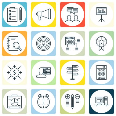 İstatistik, Yaratıcılık, Grafik ve Daha Fazlası Üzerine Proje Yönetimi Simgeleri Ayarlayın. Üstün Kaliteli Eps10 Vektör İllüstrasyon Mobil, Uygulama, Ui Tasarım için.