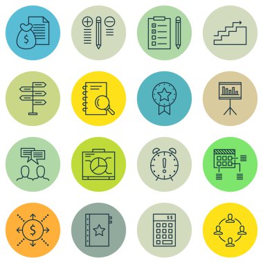 İstatistikler, Son Tarih, Takım Toplantısı ve Daha Fazlası Üzerine Proje Yönetimi Simgeleri Ayarlayın. Üstün Kaliteli Eps10 Vektör İllüstrasyon Mobil, Uygulama, Ui Tasarım için.