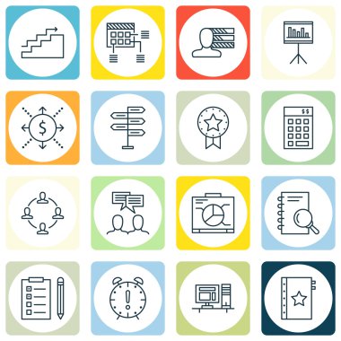 Yatırım, Araştırma, Takım Toplantısı ve Daha Fazlası Üzerine Proje Yönetimi Simgeleri Seti. Üstün Kaliteli Eps10 Vektör İllüstrasyon Mobil, Uygulama, Ui Tasarım için.