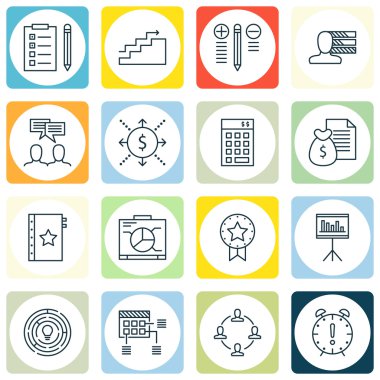 Planlama, Kişilik, Para Geliri Ve Daha Fazlası Üzerine Proje Yönetimi Simgeleri Ayarlayın. Üstün Kaliteli Eps10 Vektör İllüstrasyon Mobil, Uygulama, Ui Tasarım için.