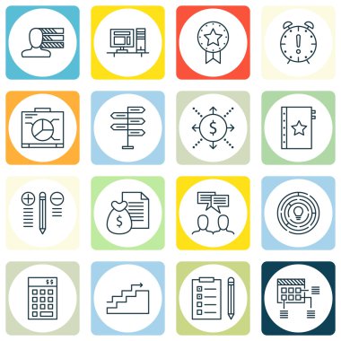 Karar Verme, Kişilik, Çalışma Alanı ve Daha Fazlası Üzerine Proje Yönetimi Simgeleri Ayarlayın. Üstün Kaliteli Eps10 Vektör İllüstrasyon Mobil, Uygulama, Ui Tasarım için.