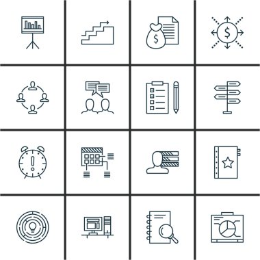 Araştırma, Planlama, Yaratıcılık ve Daha Fazlası Üzerine Proje Yönetimi Simgeleri Ayarlayın. Üstün Kaliteli Eps10 Vektör İllüstrasyon Mobil, Uygulama, Ui Tasarım için.