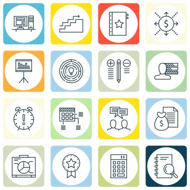 Araştırma, Çalışma Alanı, Son Tarih ve Daha Fazlası Üzerine Proje Yönetimi Simgeleri Ayarlayın. Üstün Kaliteli Eps10 Vektör İllüstrasyon Mobil, Uygulama, Ui Tasarım için.