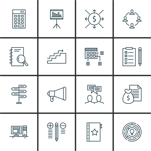 Set Of Project Management Icons On Charts, Decision Making, Planning And More. Premium Quality EPS10 Vector Illustration For Mobile, App, UI Design. — Stock Vector