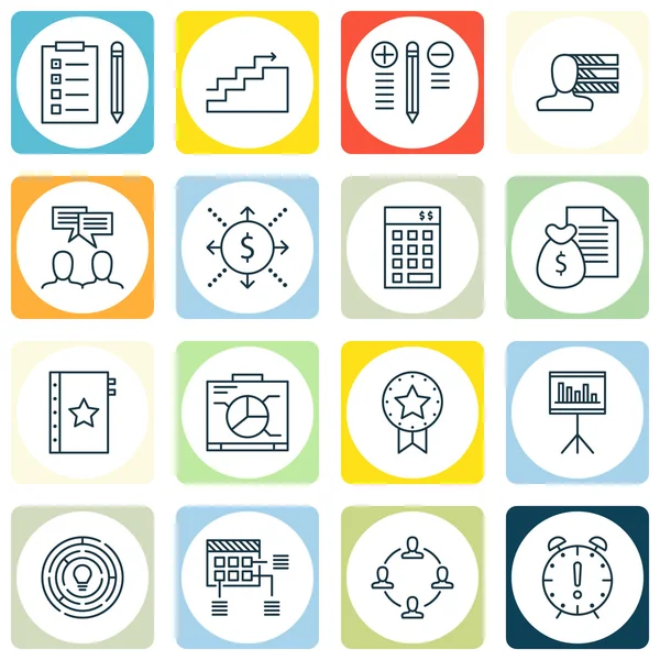 Planlama, Kişilik, Para Geliri Ve Daha Fazlası Üzerine Proje Yönetimi Simgeleri Ayarlayın. Üstün Kaliteli Eps10 Vektör İllüstrasyon Mobil, Uygulama, Ui Tasarım için.