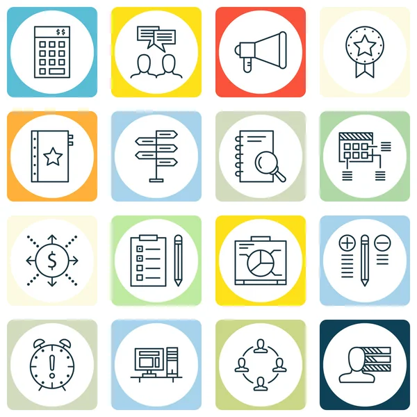 Set Of Project Management Icons On Quality Management, Teamwork, Decision Making And More. Premium Quality EPS10 Vector Illustration For Mobile, App, UI Design.