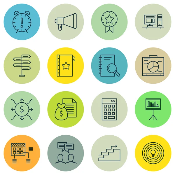 Çalışma Alanı, Grafikler, Karar Verme Ve Daha Fazlası Üzerine Proje Yönetimi Simgeleri Ayarlayın. Üstün Kaliteli Eps10 Vektör İllüstrasyon Mobil, Uygulama, Ui Tasarım için.