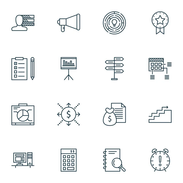 Set Of Project Management Icons On Deadline, Planning, Personality And More. Premium Quality EPS10 Vector Illustration For Mobile, App, UI Design. Vector Graphics