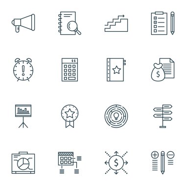 Planlama, Para Geliri, Kalite Yönetimi Ve Daha Fazlası Üzerine Proje Yönetimi Simgeleri Ayarlayın. Üstün Kaliteli Eps10 Vektör İllüstrasyon Mobil, Uygulama, Ui Tasarım için.