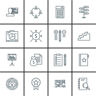 Karar Verme, Yatırım, Para Geliri ve Daha Fazlası Üzerine Proje Yönetimi Simgeleri Ayarlayın. Üstün Kaliteli Eps10 Vektör İllüstrasyon Mobil, Uygulama, Ui Tasarım için.