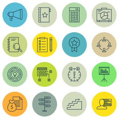 Planlama, Görev Listesi, Yaratıcılık ve Daha Fazlası Üzerine Proje Yönetimi Simgeleri Ayarlayın. Üstün Kaliteli Eps10 Vektör İllüstrasyon Mobil, Uygulama, Ui Tasarım için.