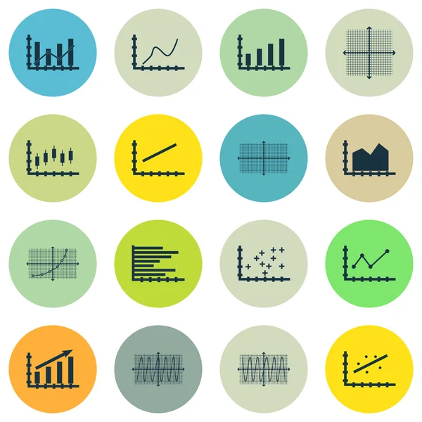 Grafikler, diyagramlar ve istatistik simgeler kümesi. Premium Kalite simgesi derleme. Simgeler, Web, uygulama ve kullanıcı arabirimi tasarımı için kullanılabilir. Vektör çizim, Eps10.