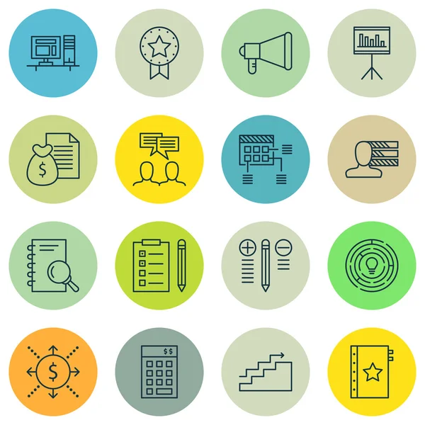 Kişilik, İstatistik, Araştırma ve Daha Fazlası Üzerine Proje Yönetimi Simgeleri Kümesi. Üstün Kaliteli Eps10 Vektör İllüstrasyon Mobil, Uygulama, Ui Tasarım için.