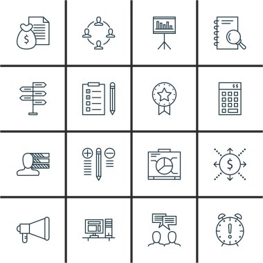 Görev Listesi, Son Tarih, Grafik ve Daha Fazlası Proje Yönetimi Simgeleri Ayarlayın. Üstün Kaliteli Eps10 Vektör İllüstrasyon Mobil, Uygulama, Ui Tasarım için.