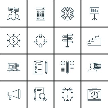 Takım Toplantısı, Son Tarih, Görev Listesi ve Daha Fazlası Proje Yönetimi Simgeleri Ayarlayın. Üstün Kaliteli Eps10 Vektör İllüstrasyon Mobil, Uygulama, Ui Tasarım için.