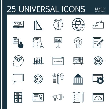 Evrensel Simgeler Son Tarih, Web Sitesi Koruma, E-posta Pazarlama Ve daha fazlası ayarlayın. Üstün Kaliteli Eps10 Vektör İllüstrasyon Mobil, Uygulama, Ui Tasarım için.