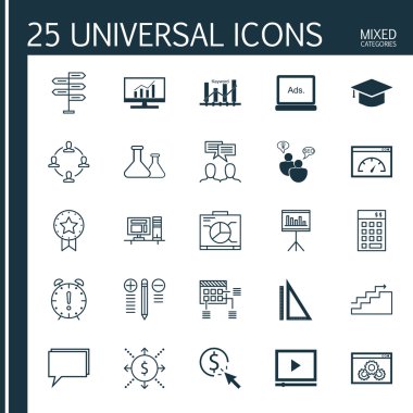 Tıklama Başına Ödeme Evrensel Simgeler Set, Seo Danışmanlık, Grafikler Ve Daha Fazlası. Üstün Kaliteli Eps10 Vektör İllüstrasyon Web, Mobil ve Infographic Tasarım için.