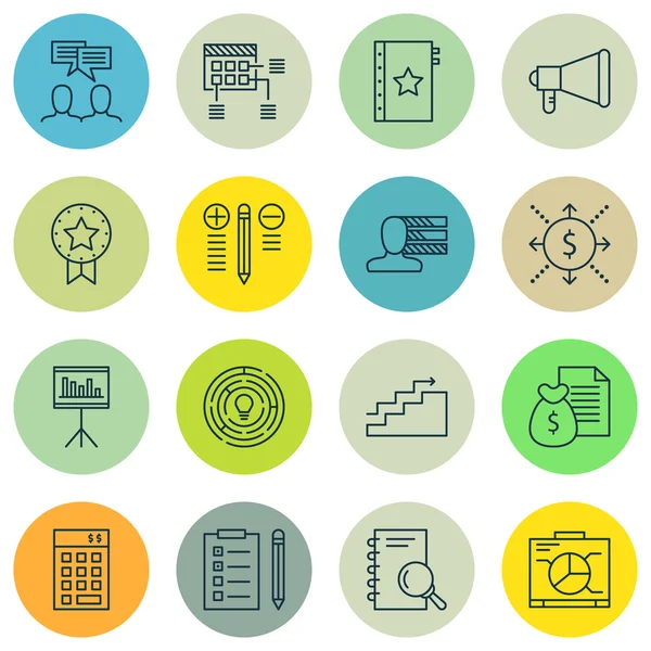 Kişilik, Takım Toplantısı, Yaratıcılık ve Daha Fazlası Üzerine Proje Yönetimi Simgeleri Seti. Üstün Kaliteli Eps10 Vektör İllüstrasyon Mobil, Uygulama, Ui Tasarım için.