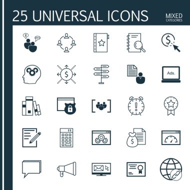 Ödül, Web Sitesi Koruma, Karar Verme ve Daha Fazlası Evrensel Simgeler Seti. Üstün Kaliteli Eps10 Vektör İllüstrasyon Web, Mobil ve Infographic Tasarım için.