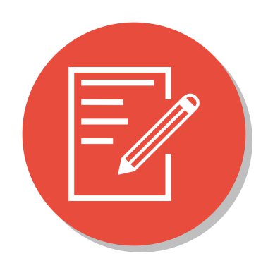 Not defteri simgesindeki eğitim sembolünün vektör çizimi. Üstün Kalite İzole Kağıt Simgesi Element Trendy Düz Stil.