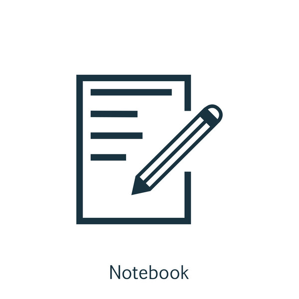 Vector Illustration Of Education Symbol On Notebook Icon. Premium Quality Isolated Paper Icon Element In Trendy Flat Style.