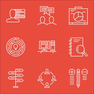 Proje Yönetimi Simgeleri On Board, İşbirliği, Yenilik Ve Daha Fazlası Seti. Karar Verme, Fırsat, Yenilik ve Diğer Vektör Simgelerini Içerir.