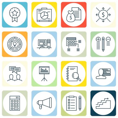 Analiz, Tartışma, Hatırlatma ve Daha Fazlası Üzerine Proje Yönetimi Simgeleri Ayarlayın. Bilgisayar, Tartışma, Analiz ve Diğer Vektör Simgelerini Içerir.