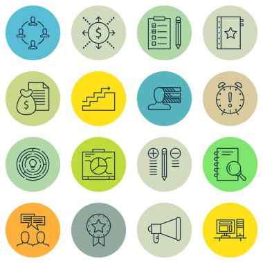 Kişisel Beceriler, Zaman Yönetimi, Bilgisayar ve Daha Fazlası Üzerine Proje Yönetimi Simgeleri Ayarlayın. Yenilik, Mevcut Rozet, Tartışma ve Diğer Vektör Simgeleri içerir.