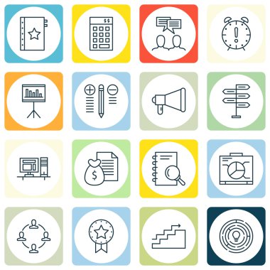 Karar Verme, Zaman Yönetimi, Yatırım Ve Daha Fazlası Üzerine Proje Yönetimi Simgeleri Ayarlayın. Tartışma, Duyuru, Yenilik Ve Diğer Vektör Simgelerini Içerir.