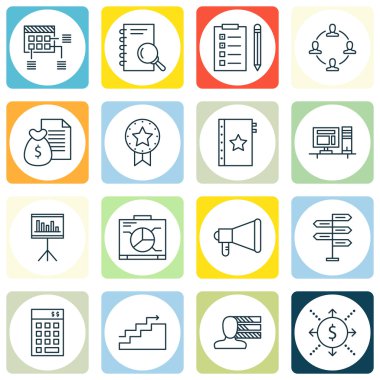 Mevcut Rozet, Kişisel Beceriler, Bilgisayar ve Daha Fazlası Proje Yönetimi Simgeleri Ayarlayın. Sunum, Fırsat, Garanti ve Diğer Vektör Simgelerini Içerir.