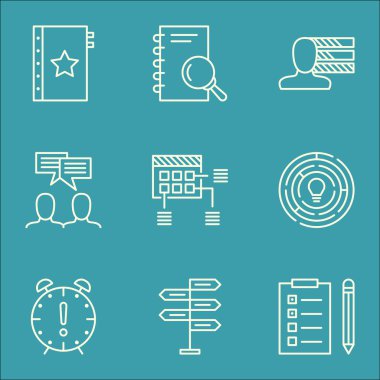 Fırsat, Kişisel Beceriler, Tartışma ve daha fazlası proje yönetimi simgeleri ayarlayın. Fırsat, Garanti, Zaman Yönetimi ve Diğer Vektör Simgeleri içerir.