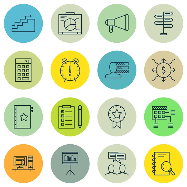 Yatırım, Analiz, Program ve Daha Fazla Konu Üzerine 16 Evrensel Simgeler Ayarlayın. Kişisel Beceriler, Fırsat, Yatırım ve Diğer Simgeler Dahil Vektör Simge Seti.