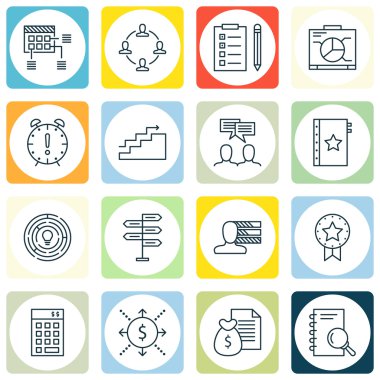 İşbirliği, Kişisel Beceriler, Yatırım ve Daha Fazlası Üzerine Proje Yönetimi Simgeleri Ayarlayın. Analiz, Rapor, Pano ve Diğer Vektör Simgelerini Içerir.