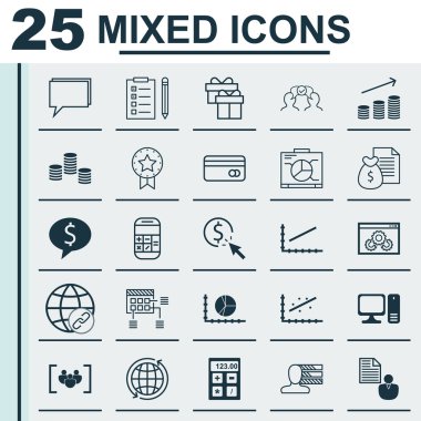 25 Evrensel Simge Raporu, Kişisel Yetenekler, Hatırlatma ve daha fazlası. Kişisel Yetenekler, Rapor, Mali ve Diğer Simgeleri içeren Vektör Simgesi Ayarları.