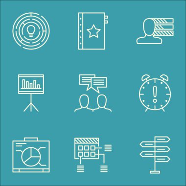 Garanti, Fırsat ve Yenilik Konuları Üzerine Proje Yönetimi Simgeleri Ayarlayın. Değiştirilebilir Vektör Çizimi. Kişilik, Tarih ve Grafik Vektör Simgeleri içerir.