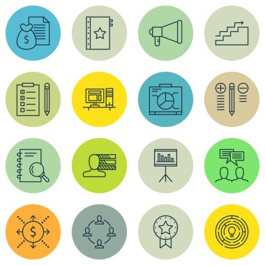 Garanti, Bilgisayar ve Karar Verme Konularında Proje Yönetimi Simgeleri Ayarlayın. Değiştirilebilir Vektör Çizimi. Analiz, İşbirliği Ve Akış Vektör Simgeleri içerir.